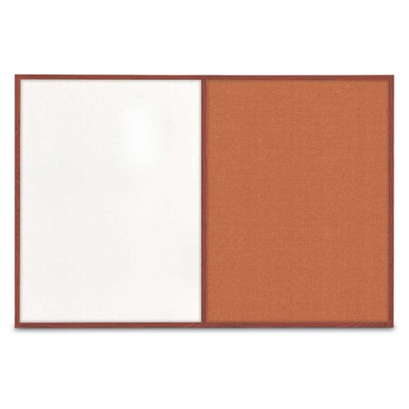 United Visual Products Slim Style Indoor Enclosed Corkboard, 42 UVRDS42SBH-GOLD-CORK